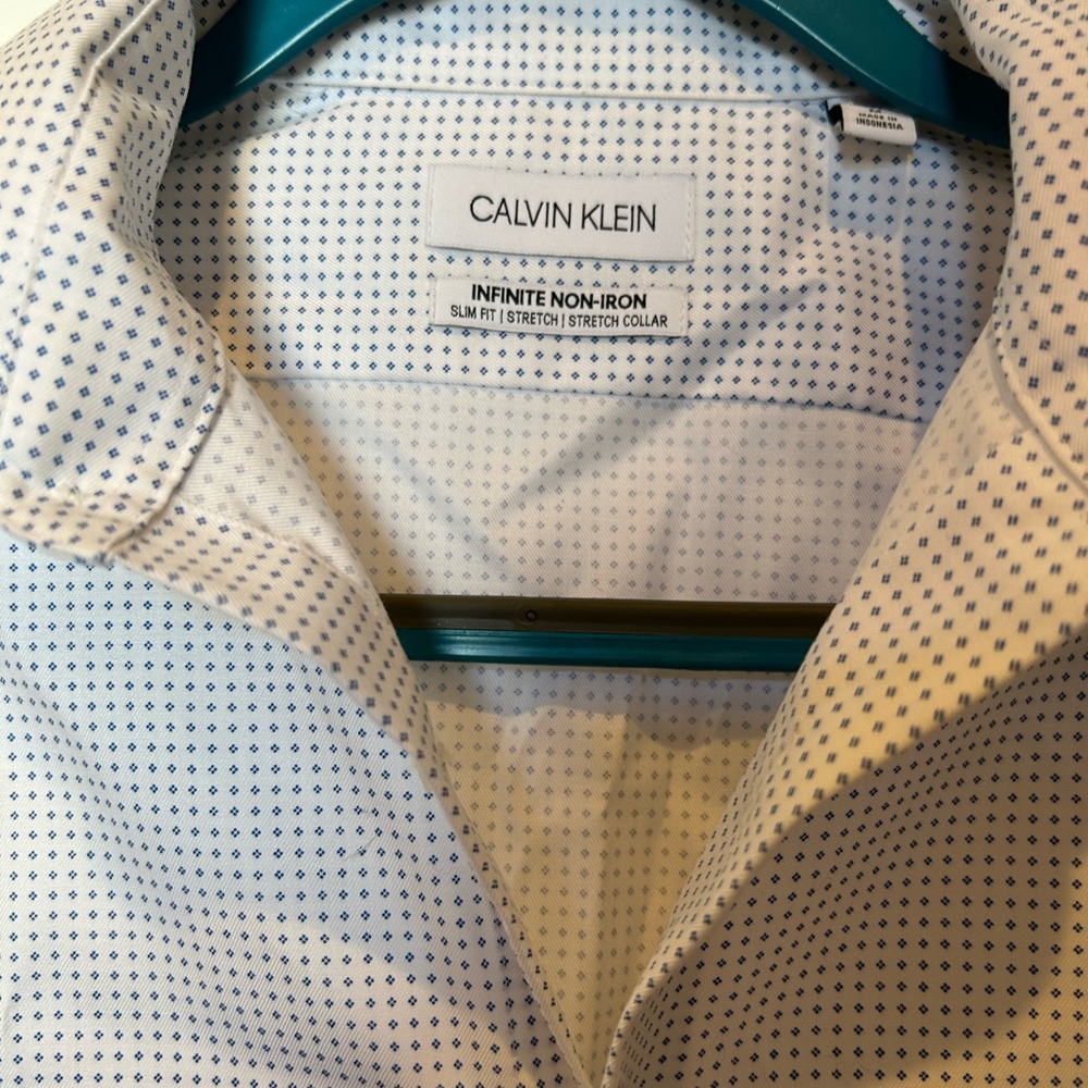 Calvin Klein slim fit stretch button down shirt